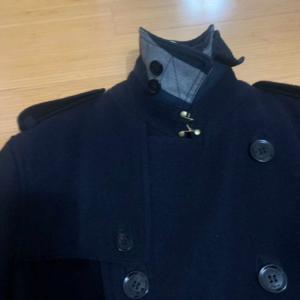 Burberry Brit men's navy wool coat size L - Picture 15 of 16